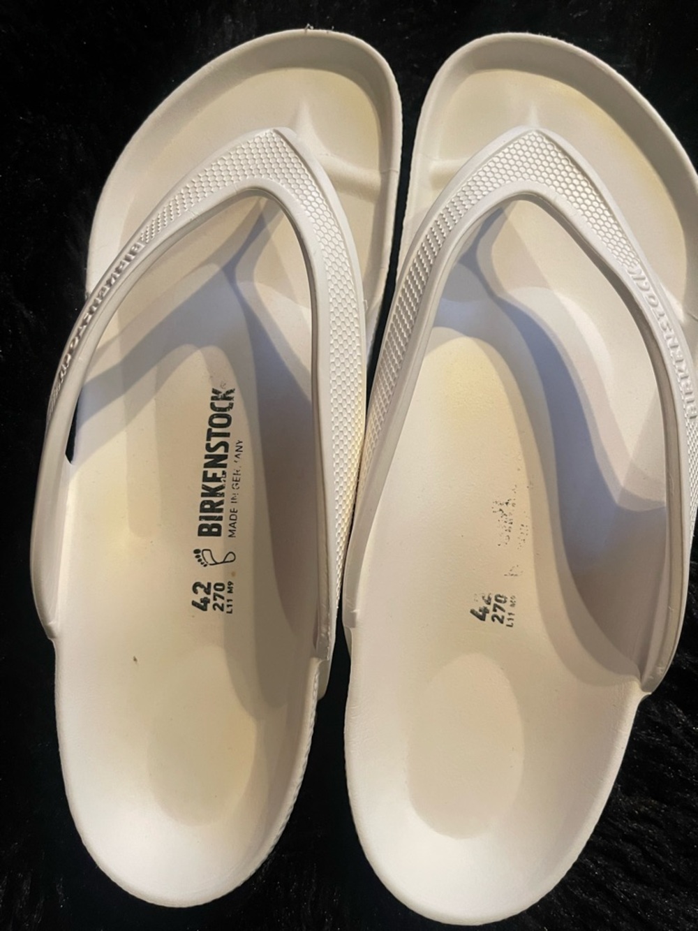 Birkenstock White EVA Gizeh-Style Women's Thong Sandals